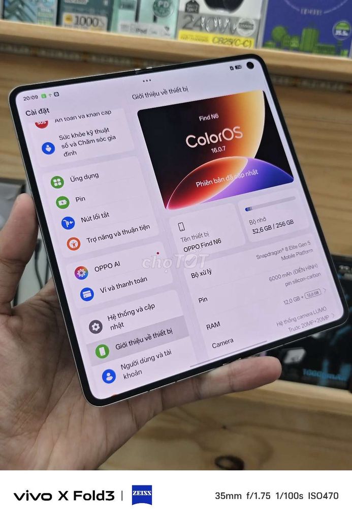 Oppo Find N6 256GB Xám Đã sử dụng. Mua bán Điện thoại tại Quận 8 Tp Hồ Chí Minh được đăng bởi Đam Mê Công Nghệ hình 1