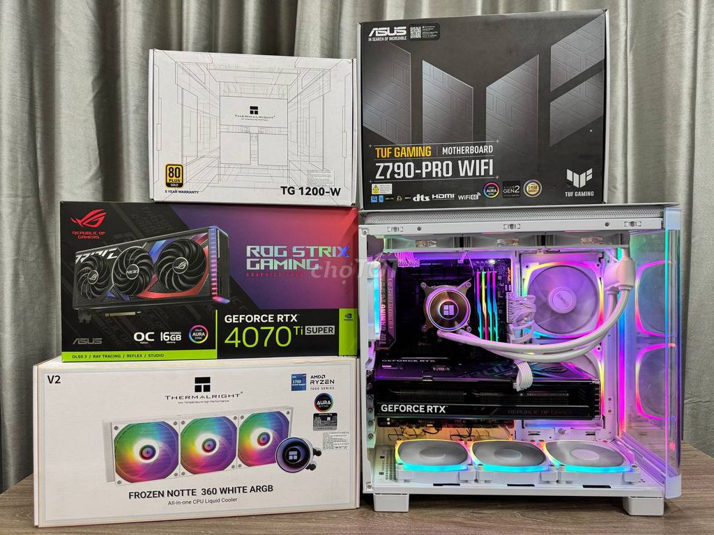 Máy cũ i9 14900K , RTX 4070Ti Super, 64GB D5, 1TB