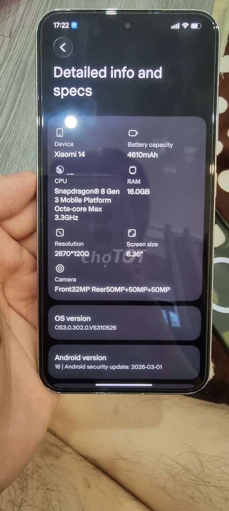 Xiaomi 14 Trắng 16GB/512GB. Mua bán Điện thoại tại Thành phố Huế Thừa Thiên Huế được đăng bởi Huỳnh Vũ Khoa hình 1
