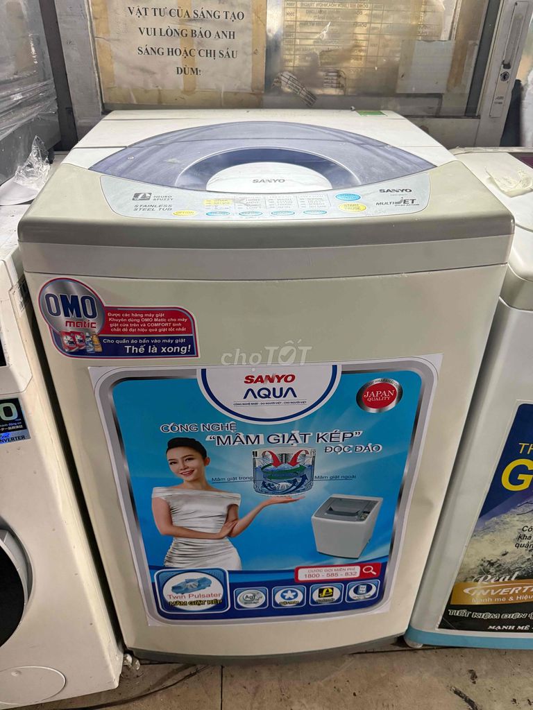 Máy giặt Sanyo 7kg Trắng tiết kiệm điện. Mua bán Máy giặt tại Quận 7 Tp Hồ Chí Minh được đăng bởi Điện Lạnh Giá Tốt hình 1