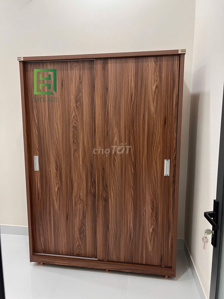 Tủ quần áo Gỗ mdf Nâu vân gỗ Cửa lùa 2m x 1m2. Mua bán Tủ, kệ gia đình tại Thành phố Thủ Đức Tp Hồ Chí Minh được đăng bởi Nội Thất Quang Hùng hình 1