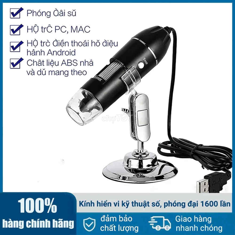Kính hiển vi kỹ thuật số 1600 lần Đen ABS. Mua bán Đồ dùng văn phòng tại Thành phố Vũng Tàu Bà Rịa - Vũng Tàu được đăng bởi Nóc Cá hình 1