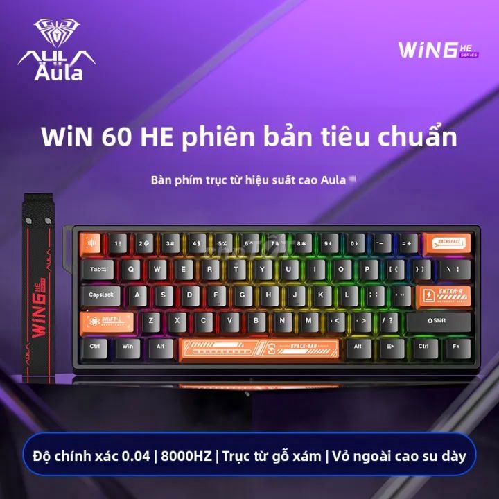 Bàn phím cơ từ tính AULA WiN60 HE. Mua bán Phụ kiện (Màn hình, Chuột...) tại Huyện Đắk Mil Đắk Nông được đăng bởi Lê Bình Phương hình 1