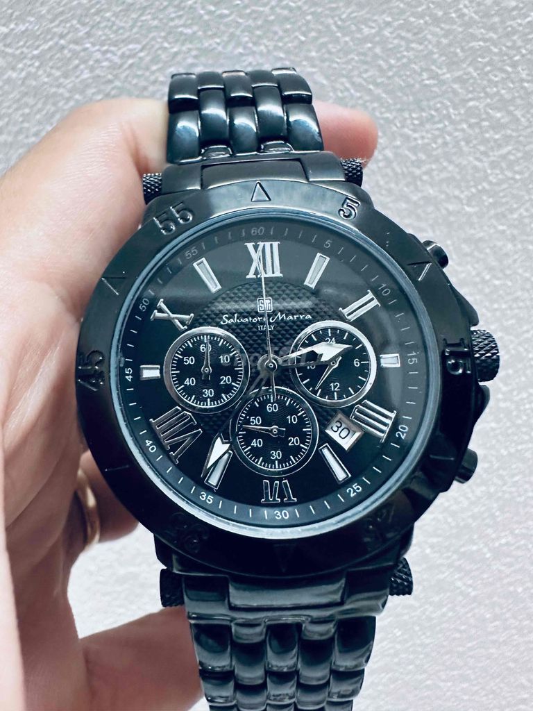 Đồng hồ Salvatore Marra Nam Đen 42mm. Mua bán Đồng hồ tại Huyện Quảng Ninh Quảng Bình được đăng bởi Quoc Qb hình 1