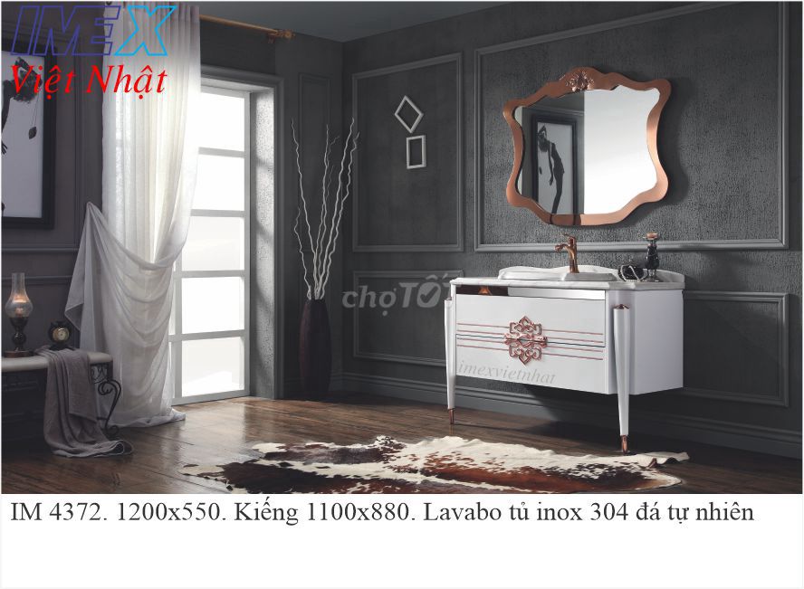 Bộ lavabo tủ inox 304 IMEX Việt Nhật IM 4372