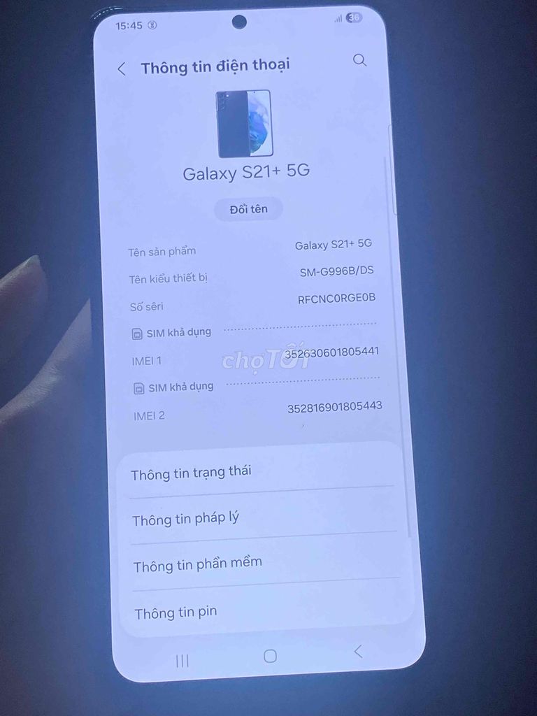 Samsung Galaxy S21+ 5G 128GB Zin bản quốc tế 2 sim. Mua bán Điện thoại tại Huyện Củ Chi Tp Hồ Chí Minh được đăng bởi Linh hình 1