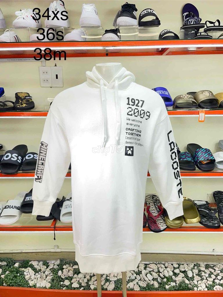 Đầm hoodie lacoste trắng hoạ tiết mincraf. Mua bán Quần áo tại Huyện Phú Tân Cà Mau được đăng bởi Lâm thiên đường hàng hiệu hình 1