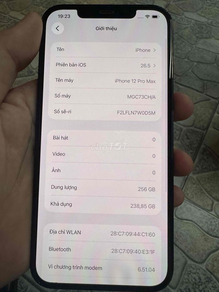 iPhone 12 Pro Max 256GB - 2sim. Mua bán Điện thoại tại Thành phố Bến Tre Bến Tre được đăng bởi lê minh  mobile hình 1