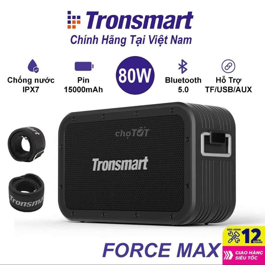 Loa Bluetooth Tronsmart Force Max Đen. Mua bán Tivi, Âm thanh tại Huyện Cẩm Mỹ Đồng Nai được đăng bởi Chầu hình 1