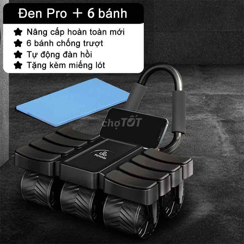 Con lăn tập bụng 6 bánh chống trượt Đen. Mua bán Đồ thể thao, Dã ngoại tại Thành phố Thủ Đức Tp Hồ Chí Minh được đăng bởi Thanh Lí Hàng Tốt hình 1