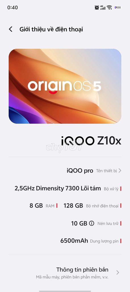 iQOO Z10x 128GB Đen Dimensity 7300. Mua bán Điện thoại tại Huyện Tiên Du Bắc Ninh được đăng bởi Nguyễn Quốc Khánh  hình 1