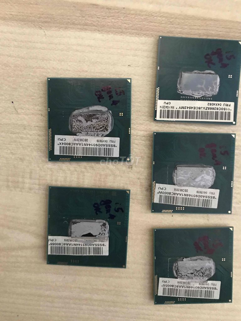 CPU Laptop tháo máy Core i5 Gen 4. Mua bán Linh kiện (RAM, Card...) tại Quận 7 Tp Hồ Chí Minh được đăng bởi Son hình 1