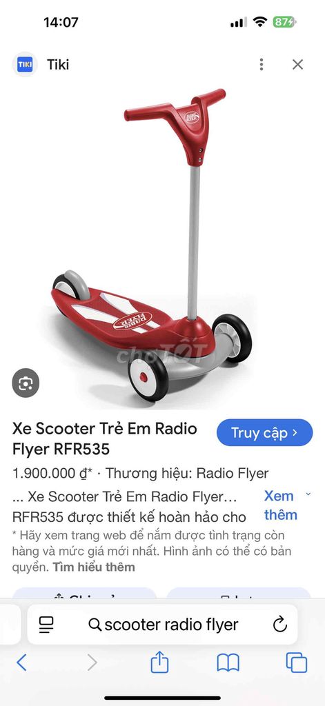 Xe trượt scooter Radio Flyer RFR535 Đỏ. Mua bán Mẹ và bé tại Quận 8 Tp Hồ Chí Minh được đăng bởi My hình 1