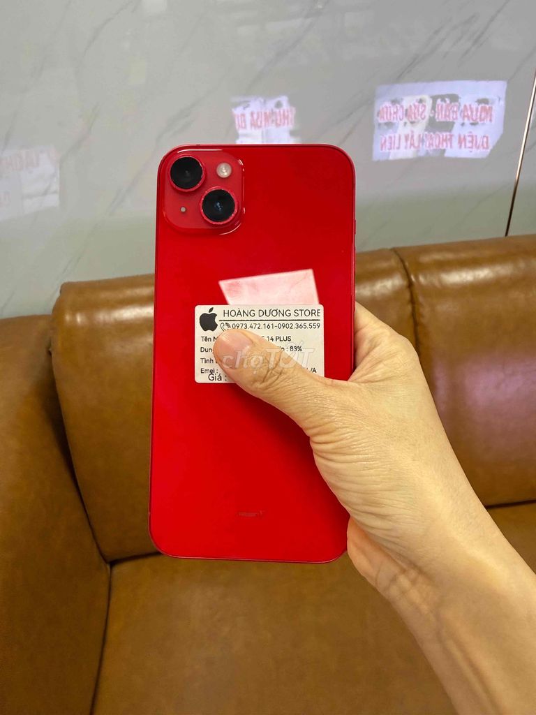 Apple iPhone 14 Plus 128GB Đỏ Đã sử dụng. Mua bán Điện thoại tại Quận Bình Tân Tp Hồ Chí Minh được đăng bởi Nguyễn Thị Nguyệt hình 1