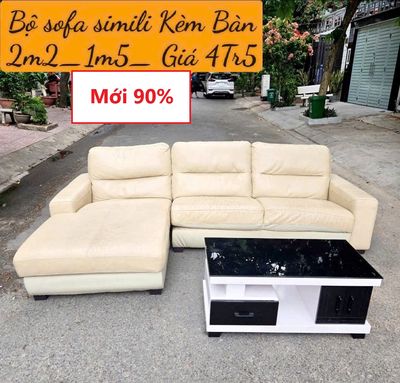 Bộ ghế sofa da, sofa L bọc da màu kem mới 90%. Mua bán Bàn ghế tại Quận 5 Tp Hồ Chí Minh được đăng bởi Kho Bàn Ghế Cũ