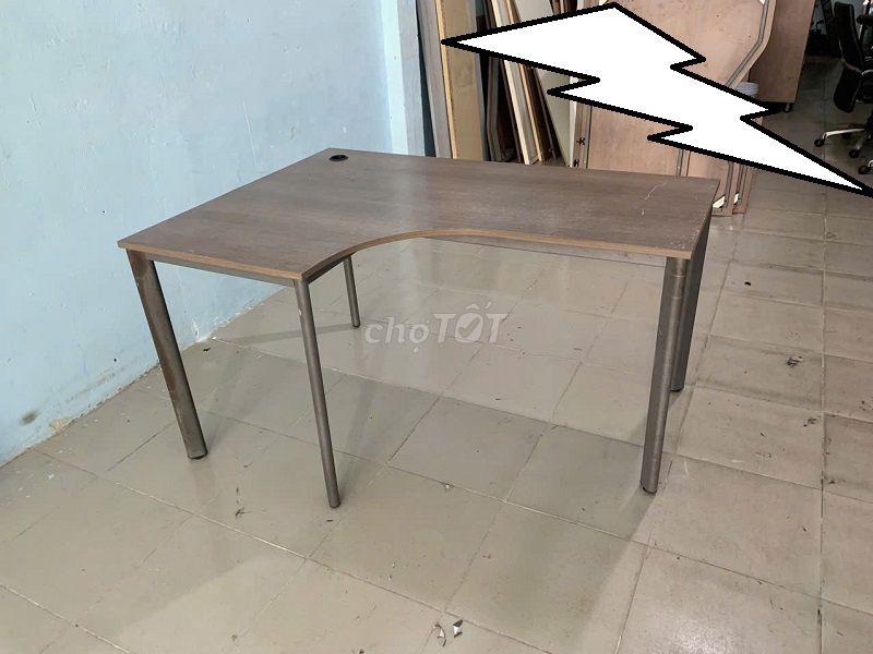 bàn làm việc chân sắt 5 chân,bàn để máy tính