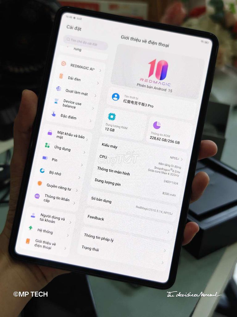 Red Magic Pad 3 Pro - Fullbox Rom Quốc Tế. Mua bán Máy tính bảng tại Quận 11 Tp Hồ Chí Minh được đăng bởi MP TECH  Flagship x Gaming Phone  hình 5