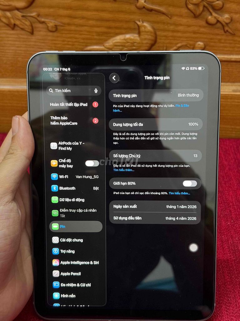 Apple iPad Mini 7 5G 256GB Bạc. Mua bán Máy tính bảng tại Thành phố Dĩ An Bình Dương được đăng bởi Hoàng Hùng hình 1