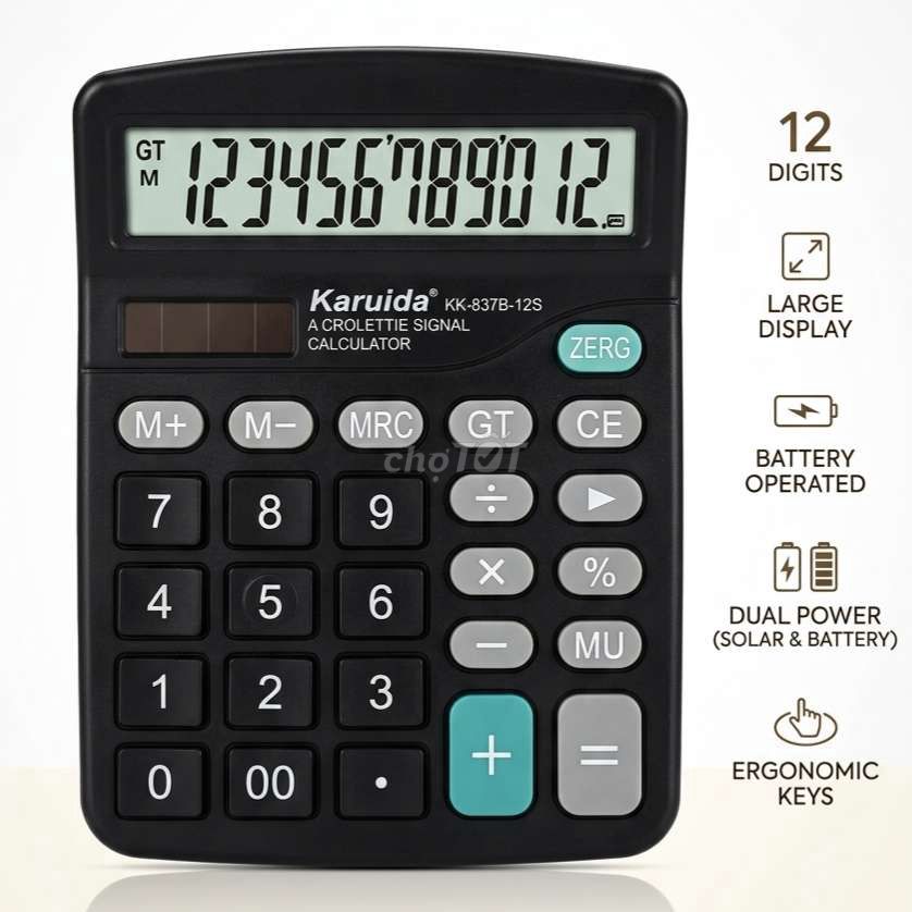 Máy tính bỏ túi Karuida KK-837B-12S . Mua bán Đồ dùng văn phòng tại Quận Ninh Kiều Cần Thơ được đăng bởi Lê Trọng Khôi hình 1
