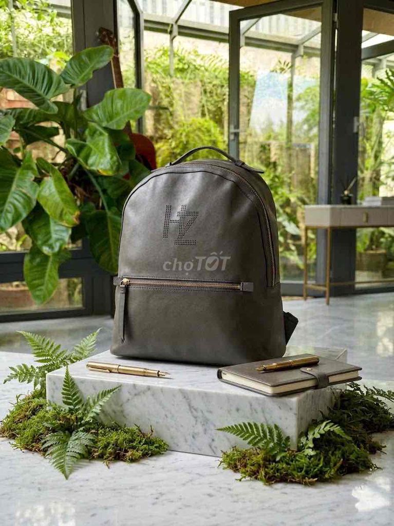 Balo Hazzys Da Xám 28x32x12 cm. Mua bán Túi xách tại Huyện Nhà Bè Tp Hồ Chí Minh được đăng bởi túi xách nam nữ đồ si da thật hình 1