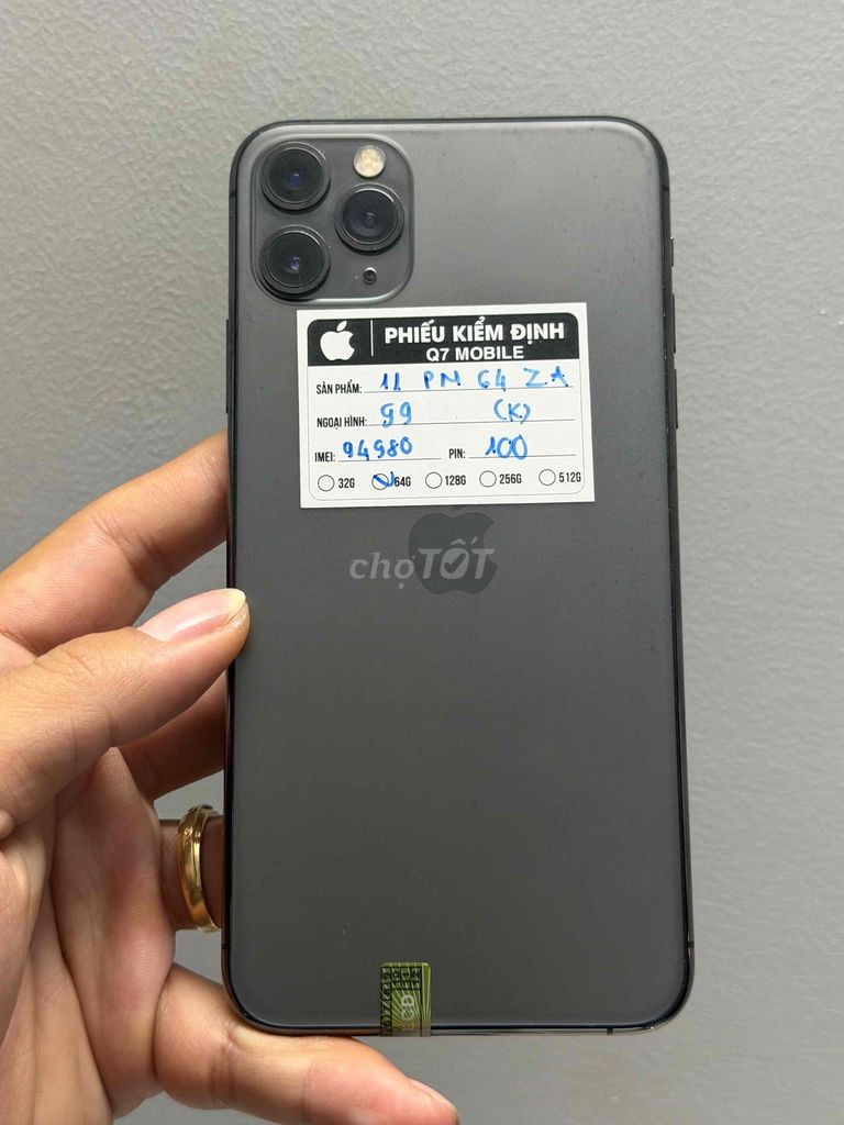 Apple iPhone 11 Pro Max 64GB Đen ZA. Mua bán Điện thoại tại Quận 7 Tp Hồ Chí Minh được đăng bởi Nguyễn Đặng Kỳ hình 1