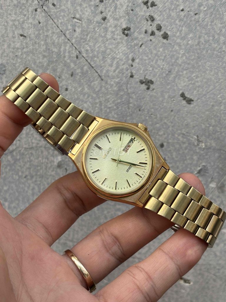 Đồng hồ Seiko Spirit Vàng Kim loại. Mua bán Đồng hồ tại Huyện Nhà Bè Tp Hồ Chí Minh được đăng bởi Đồng hồ Vintage Sài Gòn hình 1