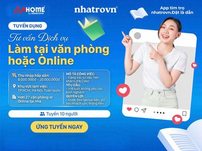 NHÂN VIÊN TƯ VẤN KHÁCH THUÊ PHÒNG TRỌ - CTV ONLINE