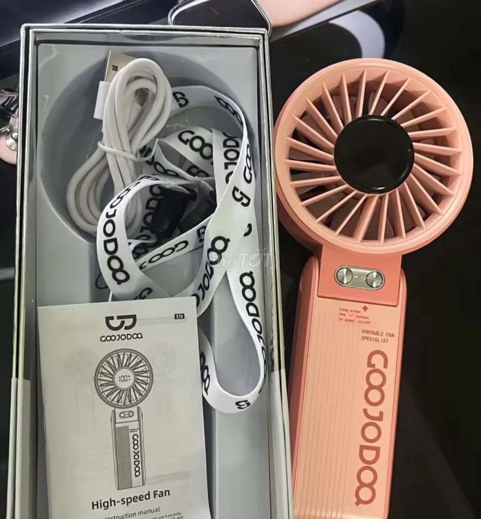 Quạt cầm tay GOOJODOO Hồng. Mua bán Quạt tại Quận Bình Thuỷ Cần Thơ được đăng bởi Nhân  hình 1