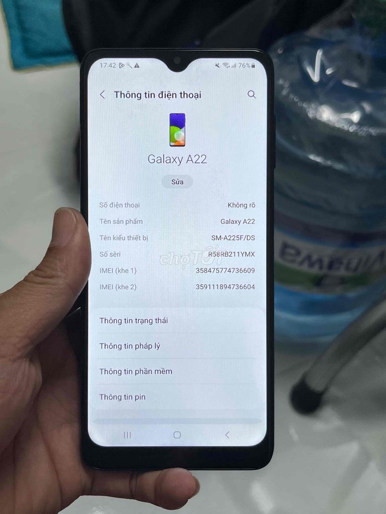 dư Samsung A22 Ram6, 128gb. Mua bán Điện thoại tại Huyện Chơn Thành Bình Phước được đăng bởi Hữu Đài hình 1
