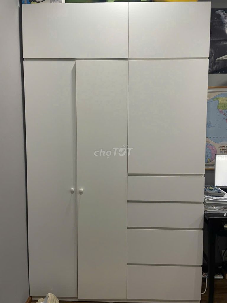 Tủ quần áo Gỗ Trắng có ngăn kéo. Mua bán Tủ, kệ gia đình tại Quận 7 Tp Hồ Chí Minh được đăng bởi HTran hình 1