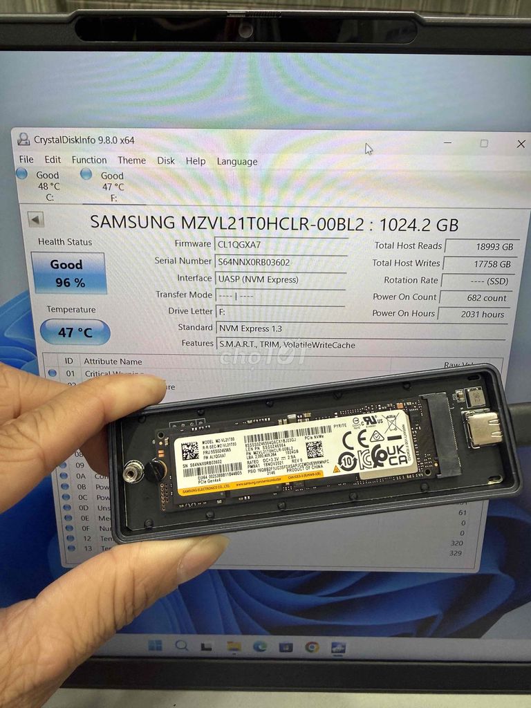 Ổ cứng SSD M2 NVME Samsung PM9A1 1TB Gen 4. Mua bán Linh kiện (RAM, Card...) tại Quận Bình Thạnh Tp Hồ Chí Minh được đăng bởi Lê Khanh hình 1
