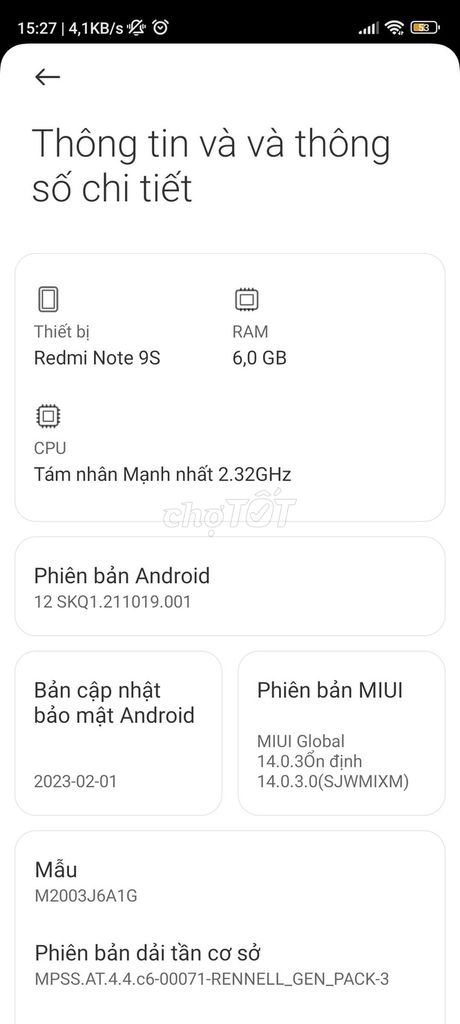 Xiaomi Redmi Note 9S Xanh 128GB. Mua bán Điện thoại tại Quận Hai Bà Trưng Hà Nội được đăng bởi Vuong Cuong hình 1
