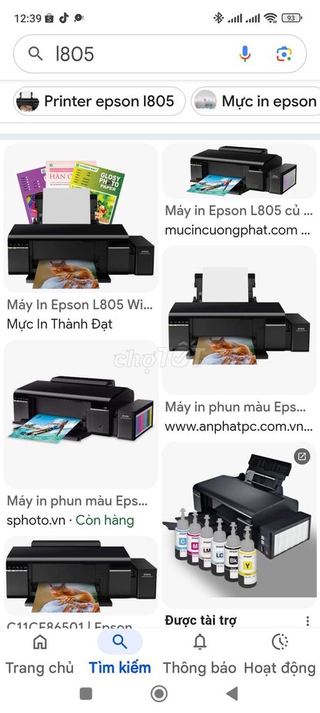 Máy in phun màu Epson L805 Đen Wi-Fi. Mua bán Đồ dùng văn phòng tại Quận Tân Bình Tp Hồ Chí Minh được đăng bởi  37A Hồng lạc phường 10 Quận Tân Bình  hình 1