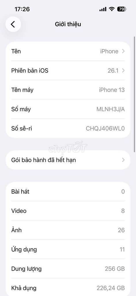 Apple iPhone 13 256GB. Mua bán Điện thoại tại Thị xã Cai Lậy Tiền Giang được đăng bởi Nguyễn hậu hình 1