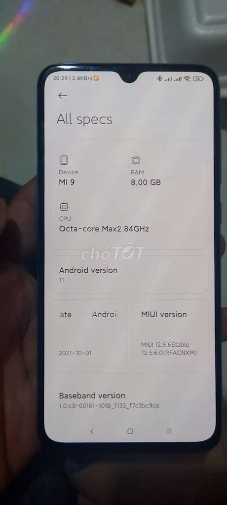 Xiaomi Mi 9 8/128GB zin ngoại hình 98%. Mua bán Điện thoại tại Thành phố Thủ Đức Tp Hồ Chí Minh được đăng bởi Bé Mèo hình 1