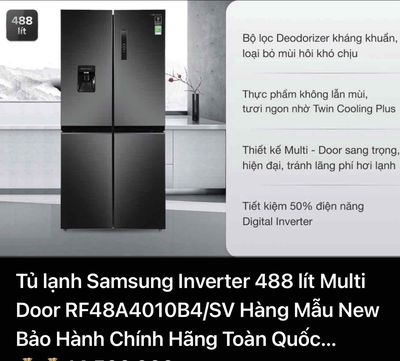 Tủ lạnh Samsung 488lít RF48A4010B4