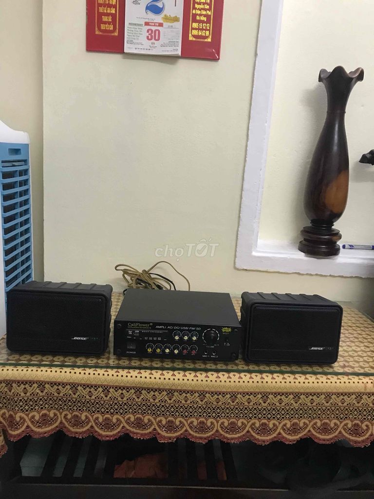 Bộ karaoke Bose 151 điện 220 với 12v bỏ xe