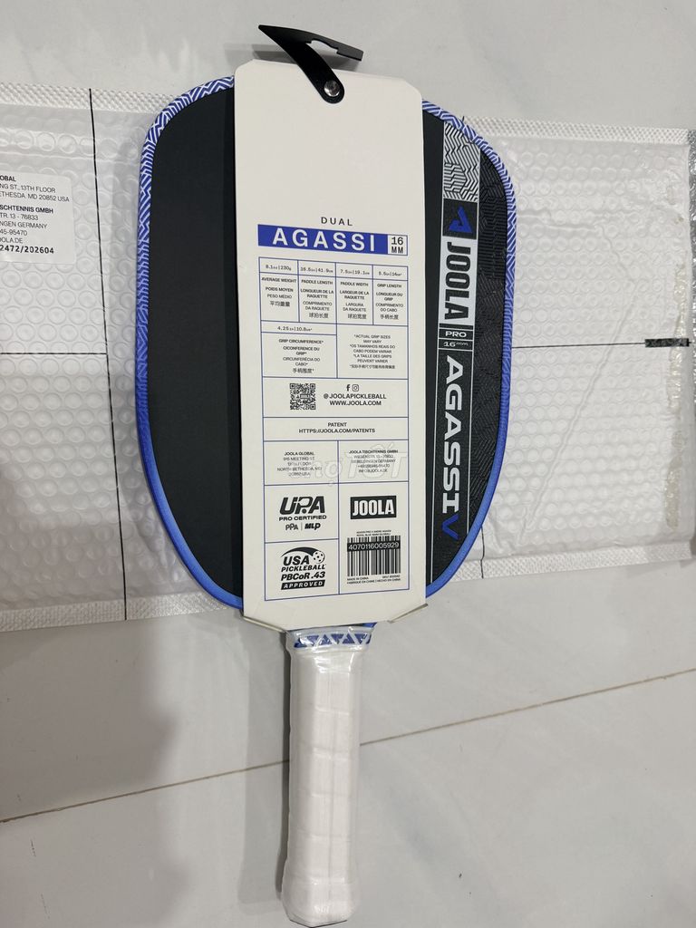 Vợt Pickleball Joola Agassi Pro V 16mm. Mua bán Đồ thể thao, Dã ngoại tại Huyện Bình Chánh Tp Hồ Chí Minh được đăng bởi Kim Ngọc hình 1