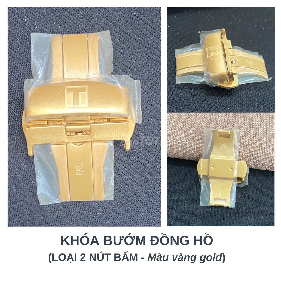 Khóa bướm đồng hồ (loại 2 nút bấm) - 3 màu