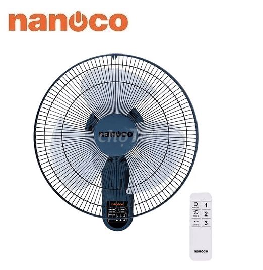 Quạt treo tường có remote màu xanh 47W Nanoco