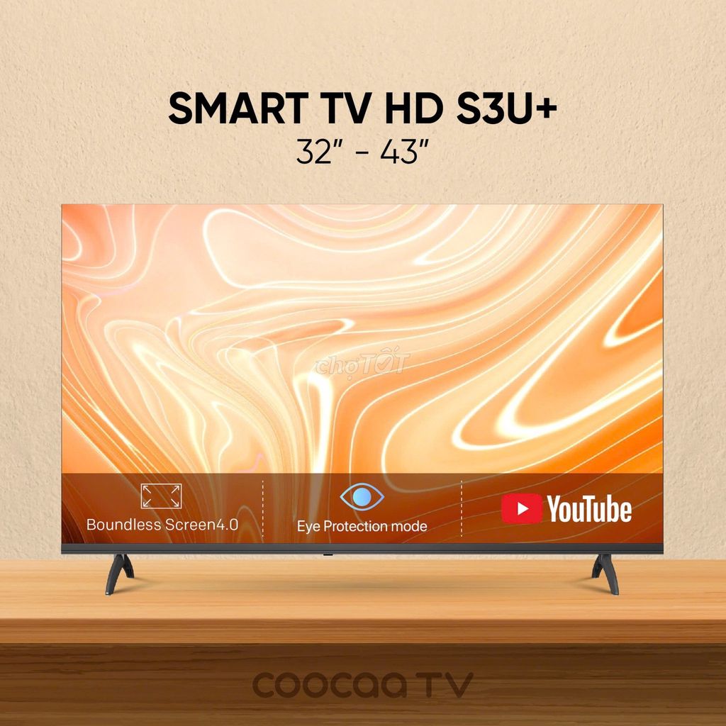 Smart TV HD Coocaa 32 Inch 32S3U+Thái Lan+giá treo