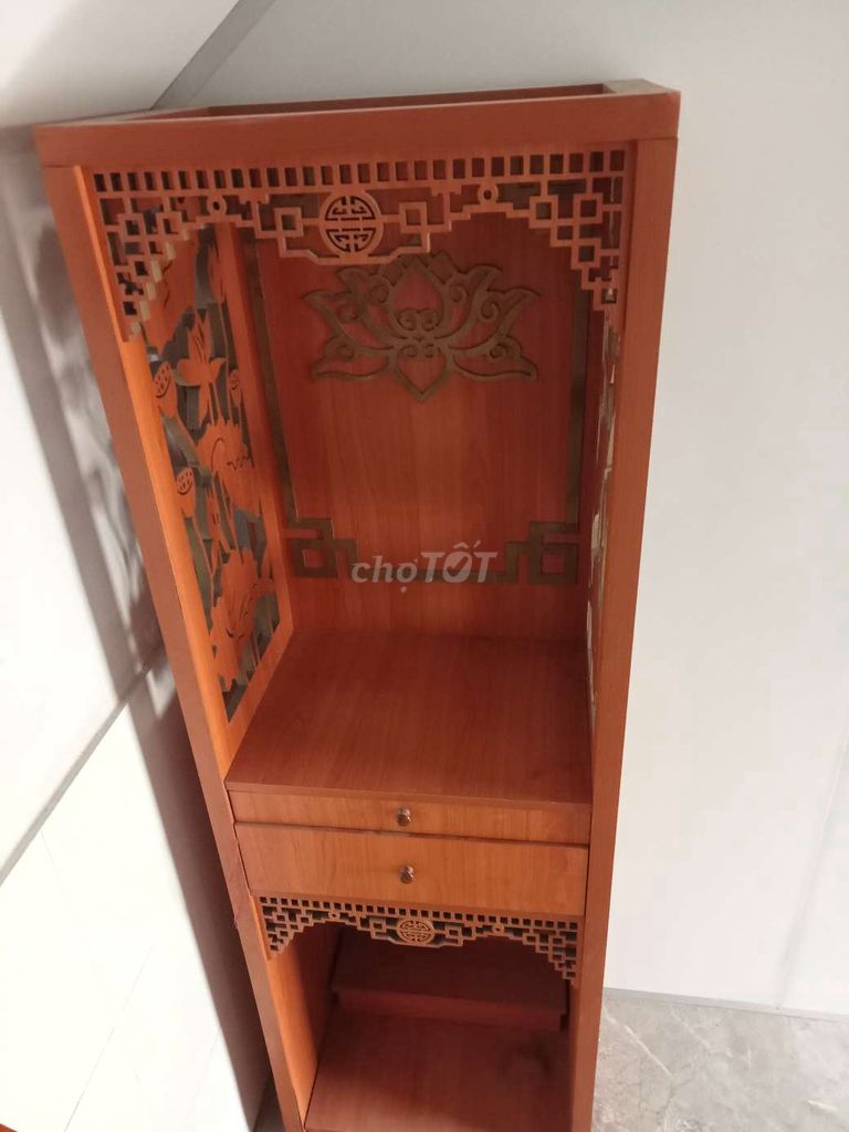 Tủ thờ Gỗ MDF Nâu gỗ 2m x 60cm x 50cm. Mua bán Tủ, kệ gia đình tại Quận Bình Tân Tp Hồ Chí Minh được đăng bởi Thien2017 hình 1