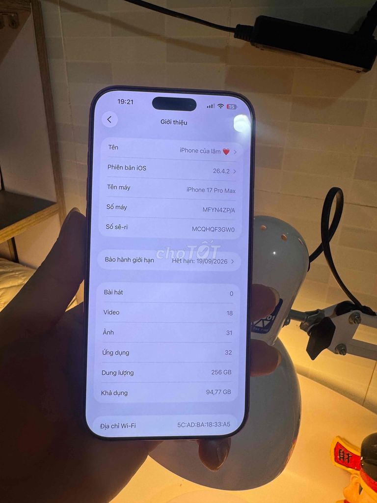 iPhone 17 Pro Max 256GB Cam. Mua bán Điện thoại tại Thành phố Thuận An Bình Dương được đăng bởi nguyen lam hình 1