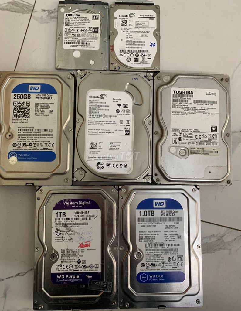 Có ổ cứng 250G-320G-1T đẹp