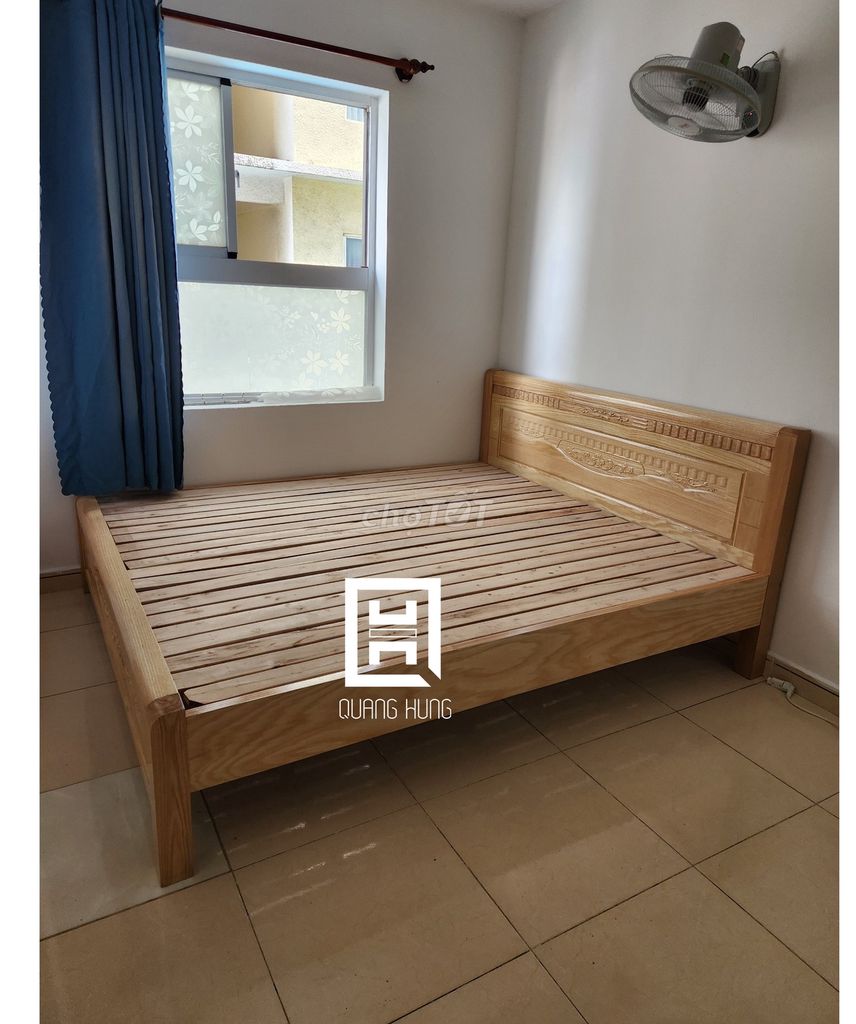 GIƯỜNG GỖ SỒI _GIƯƠNG GỖ SỒI_GIƯỜNG NGỦ GỖ GIÁ RẺ. Mua bán Giường, chăn ga gối nệm tại Thành phố Thủ Đức Tp Hồ Chí Minh được đăng bởi Nội Thất Quang Hùng TD hình 1