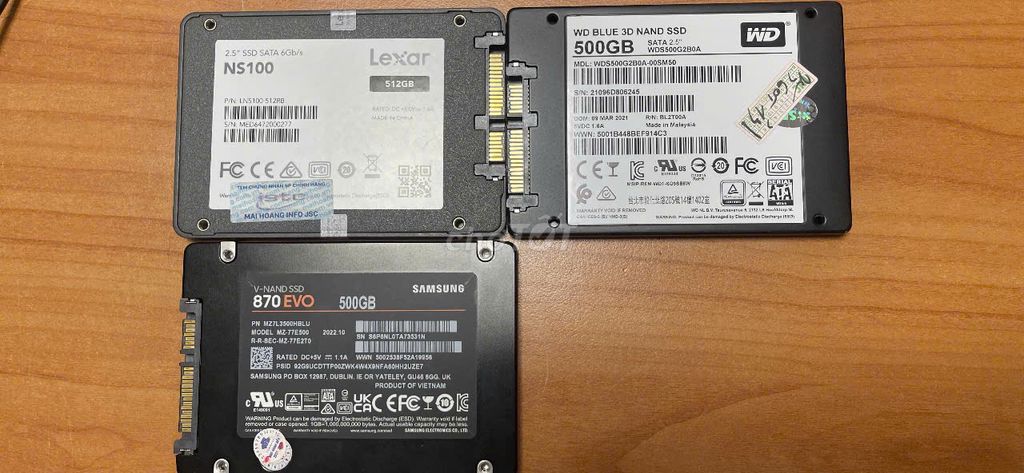 Ổ cứng SSD Lexar 512GB, SAMSUNG 500GB, WD 500GB. Mua bán Linh kiện (RAM, Card...) tại Quận Gò Vấp Tp Hồ Chí Minh được đăng bởi Trần Vũ hình 1