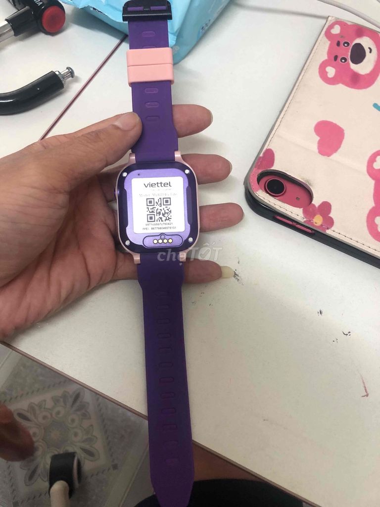 Đồng hồ định vị Viettel MyKID4G Lite Tím hồng. Mua bán Thiết bị đeo thông minh tại Quận Tân Phú Tp Hồ Chí Minh được đăng bởi Trần Quốc hình 1
