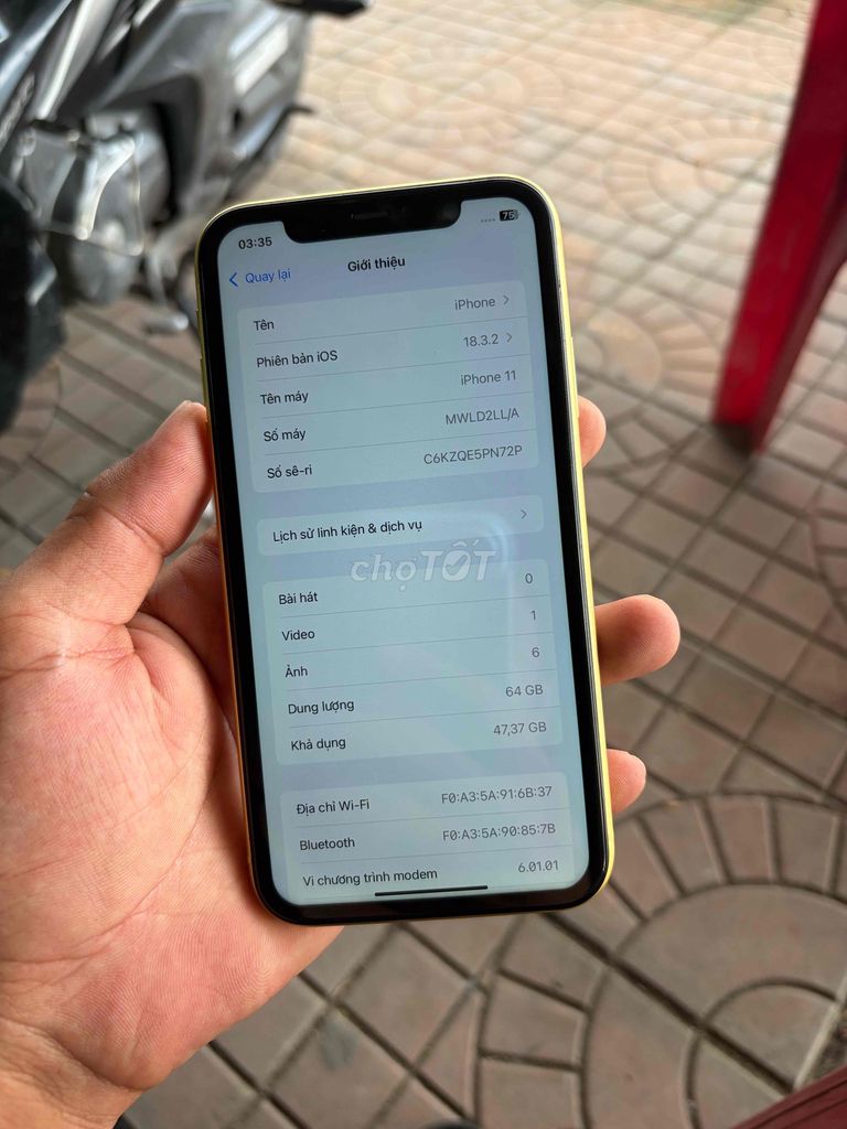 iPhone 11 64GB Vàng ko face id. Mua bán Điện thoại tại Thành phố Vị Thanh Hậu Giang được đăng bởi máy củ giá tốt  hình 1