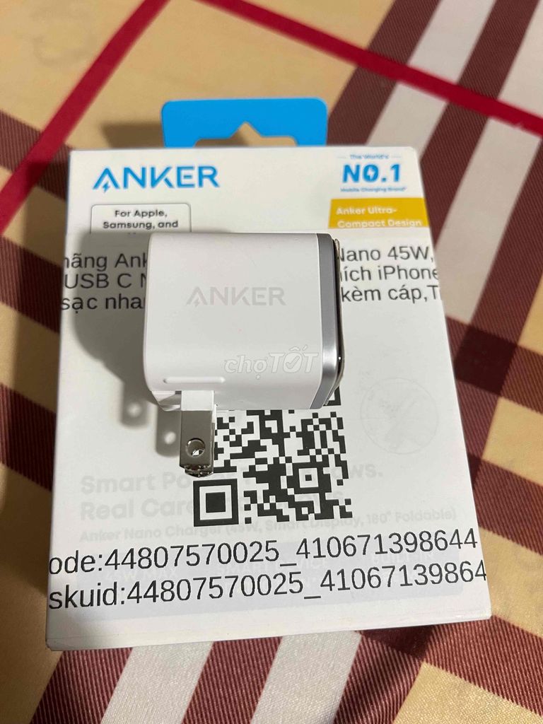 Củ sạc Anker Nano 45W Trắng Đa năng. Mua bán Phụ kiện (Màn hình, Chuột...) tại Huyện Krông Búk Đắk Lắk được đăng bởi Huy Nguyễn hình 1