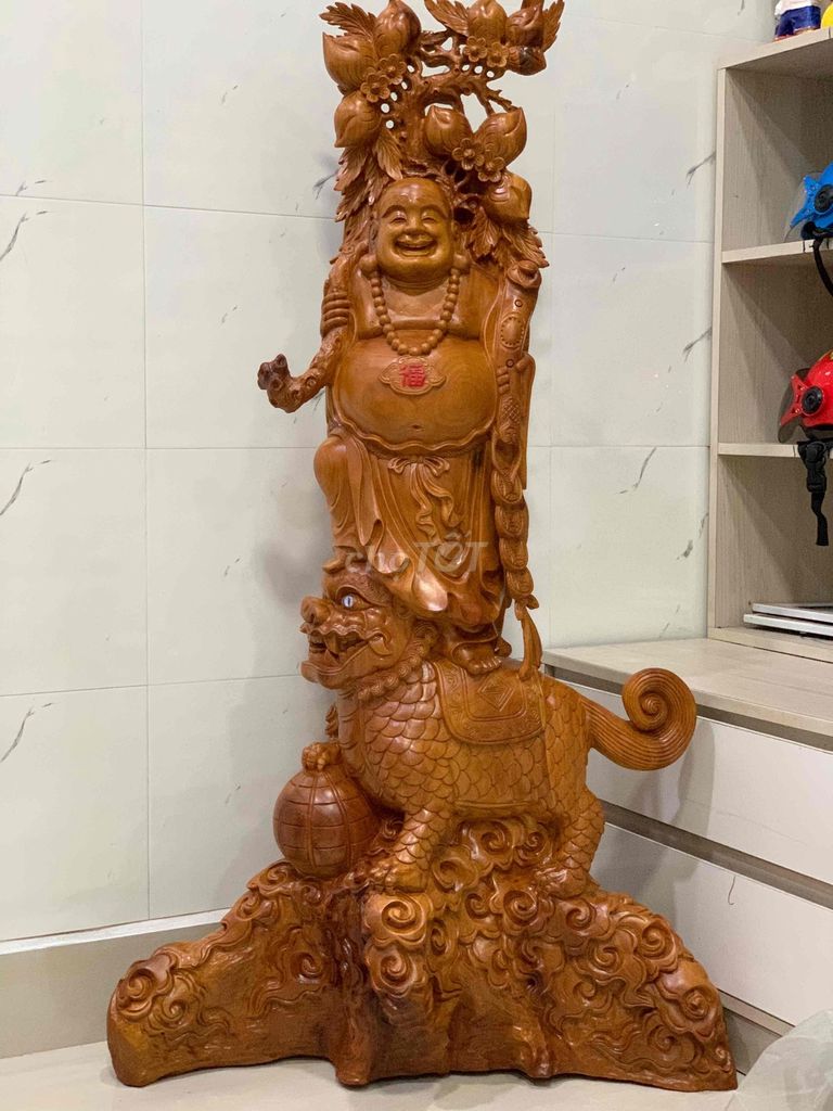 ♥️Tượng Di Lặc Gỗ mít ròn nguyên khối 1m40 rất đẹp. Mua bán Cây cảnh, đồ trang trí tại Thành phố Huế Thừa Thiên Huế được đăng bởi VĂN MỸ hình 1